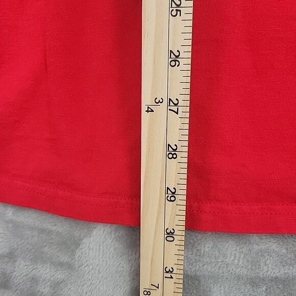 Reebok Men T-Shirt Size XXL No Tag Spell Out Red Heavyweight Cotton Short Sleeve - Picture 7 of 7